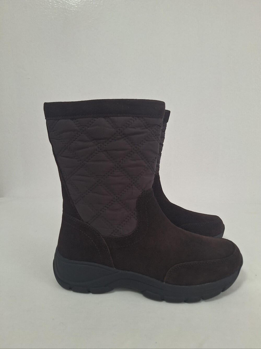 NWT Lands' End Quilted Mid-Calf Winter Boots - Brown